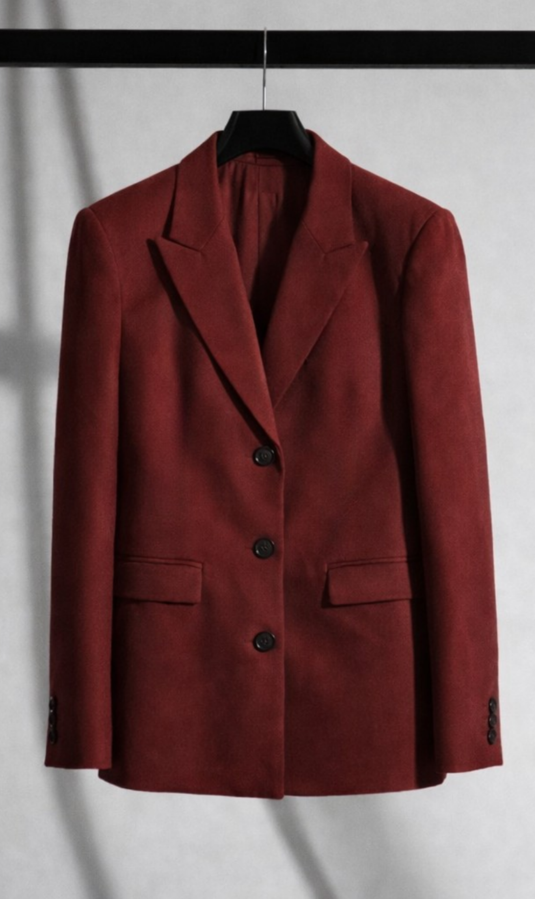 BLAZER EN SUÉDINE- ROUGE PROFOND